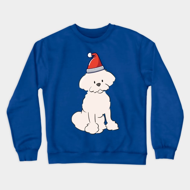 dog with santa hat Crewneck Sweatshirt by Cheeky BB